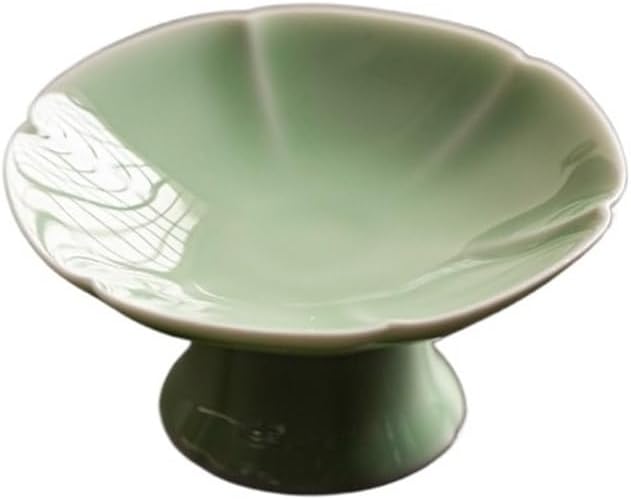 Appetizer Plates Ceramic Seasoning Dish Multipurpose Tray Serving Plate Fruit Bowl Kitchen Tableware for Condiment(Light green)
