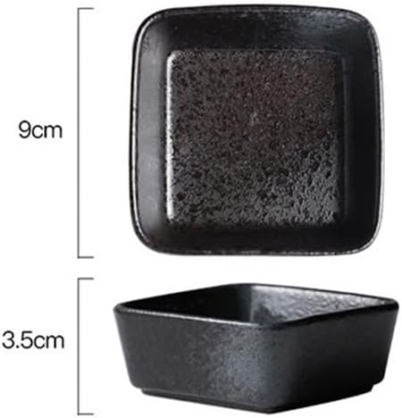 snack plate Vintage Ceramic Seasoning Dish Soy Sauce Vinegar Dishes Appetizer Plate Sushi soup bowl(Blue)