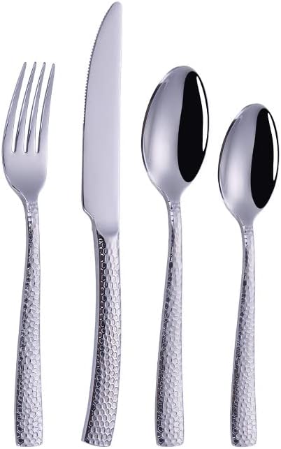 Stainless Steel Flatware serving set,Home Kitchen Eating Tableware Set,Dishwasher Safe,For Home Kitchen Restaurant Hote 4/16/24 Piece Western-style Knife, Fork, Dessert Spoon, Household Set, Western-s