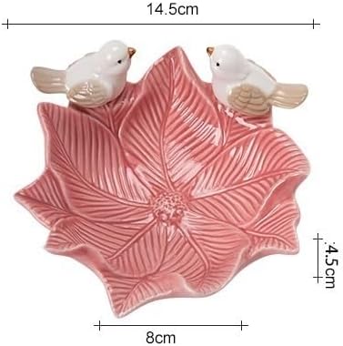 Appetizer Plates Jewelry Key Storage Tray Home Living Room Desktop Tray Ceramic Snack Plate Cheap Plates(A)