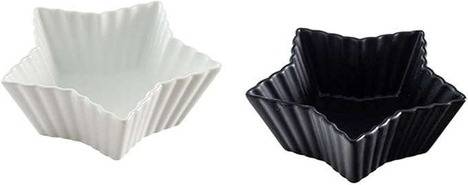 Dipping Sauce Dish Dipping Bowl Appetizer Plates Sauce Dish 5.14Oz Star Shaped Ceramic Sushi Dipping Bowls Sauce Dish Seasoning Dishes Appetizer Plates Serving Dish Saucers Bowls (2 Pack) Dipping Sauc