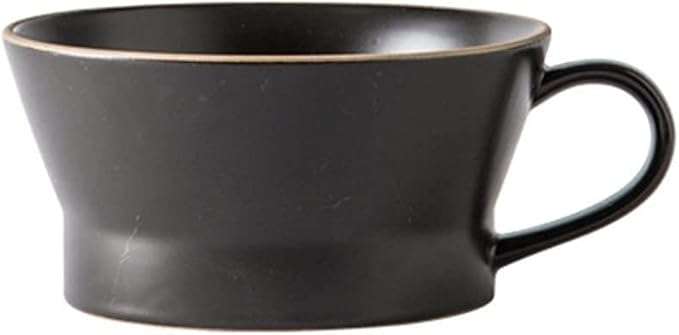 Dinner Plate Simple Ceramic Dinner Plates Creative Grey Nordic Plate Household Dishes and Bowls Porcelain Tableware for Kitchen(Black Cup)