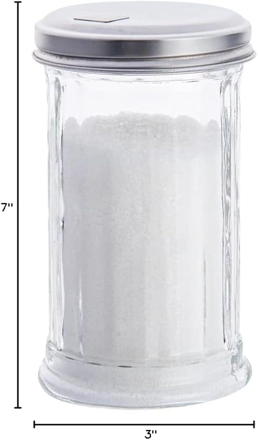 RW Base 11 oz Glass Sauce/Sugar Pourer - with Spout Lid - 3" x 3" x 7" - 1 count box