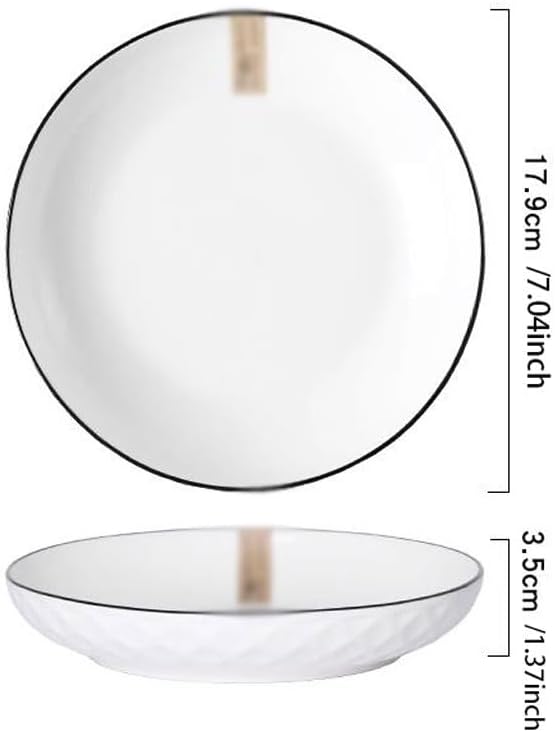SONGCHAO Party Supplies Pack Of 6 Household Plates, Ceramic Plates, Deep Soup Bowls, Creative Personality, Simple Nordic Tableware Party Plates