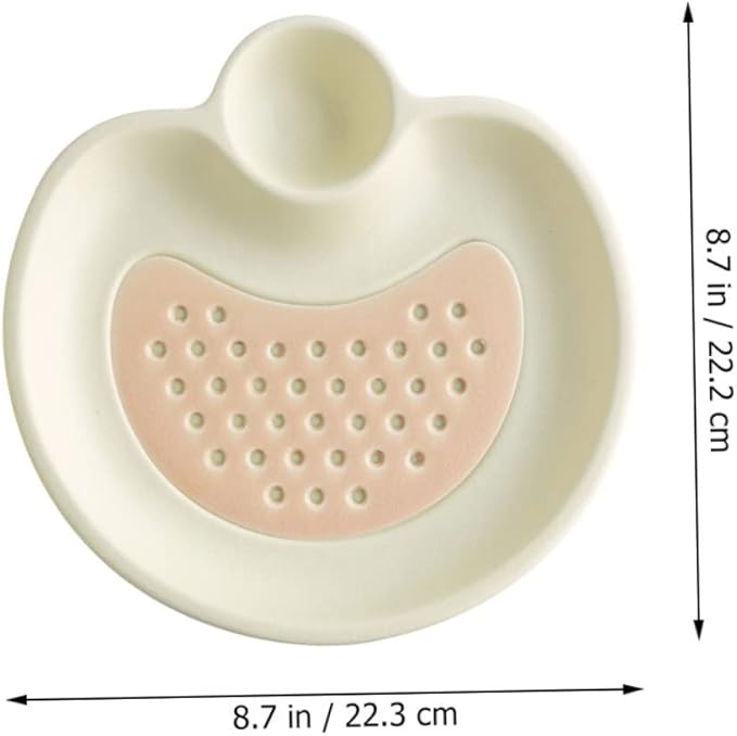 Dipping Plate Drain Tray Dumpling Serving Plate Ceramic Snack Dish Unique Design Dishwasher Safe
