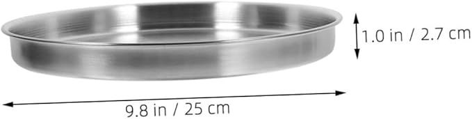 Round Stainless Steel Serving Plate Dinner Tray for Sushi Steak and Snacks Versatile Kitchenware for Home and Commercial Use Capacity Design
