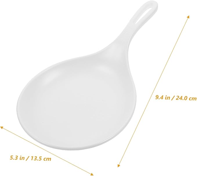 VALICLUD 2pcs White Handle Serving Platters Snack and Appetizer Plates Portable Sauce Dish for Family Gatherings Parties Weddings and Restaurants