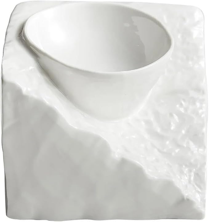 Appetizer Plates Ceramic Soup Bowls, Salad Bowls, Tableware, Special-Shaped Art Plates, White Cold Dish Bowls. Cheap Plates(A)