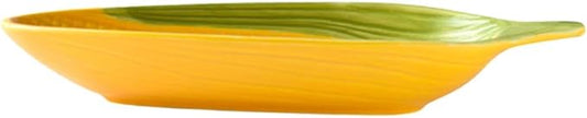 BESTYASH 1Pc Corn Shaped Ceramic Serving Plate Refreshment Plate for Appetizers Snacks and Desserts Kitchen Helper for Stylish Home Decor