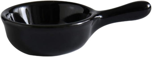Ceramic Sauce Dish with Handle Seasoning Dish Sushi Soy Dipping Bowl Appetizer Plates for Wedding Home Party 40ML-Black