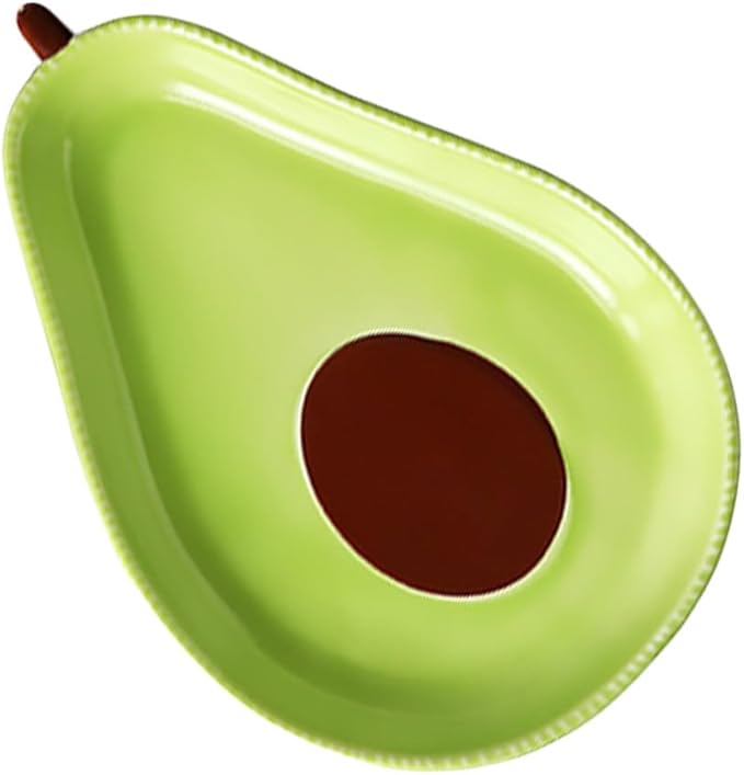 Avocado Shape Ceramic Plate Medium Crack Resistant Fruit Serving Platter Appetizer Dish for Parties Family Gatherings Weddings Lightweight Food Container