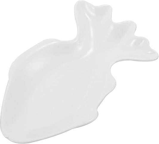 VOSAREA Fish Shaped Ceramic Plate for Appetizers Sushi and Snacks Cute Dish for Serving Desserts Vegetables and Dips for Boys and Girls and Family Gatherings