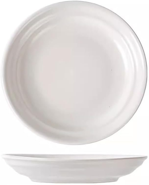 Kitchen Plates Retro Ceramic Plate Dinner Plate Fruit Plate Creative Home Dish Plate Pasta Plate Dessert Plate Restaurant Plates(Medium)