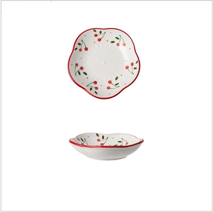Snack Plate Household Ceramic Ceramic Plate Soy Sauce Soaking Bowl Appetizer Condiment Plate Sushi Dipping Dish Snack Tray