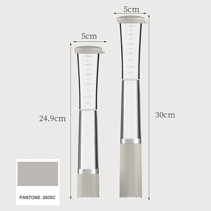 Muddler for Cocktails 2-in-1 Drink Muddler and Jigger Bartender Tool Set for Lemon Drinks Mojitos Cocktail Ice Crusher Pack of 2