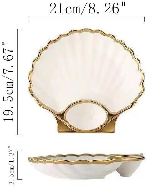 Multi Purpose Appetizer Ceramic Tray Vinegar Bowl Elegant Sushi Cookie Serving Dishes Dipping Sauce Plate for Dumplings French Fries Snacks Homes Restaurants Design Sense Souvenirs