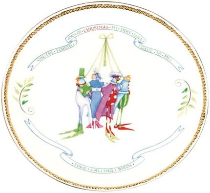 Department 56 Krinkles Twelve Days of Christmas Appetizer Plate Day 4