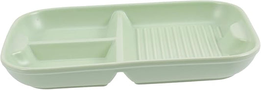 GLEAVI Ceramic Divided Plate Elegant Compartment Serving Tray for Appetizers Ceramic Tableware for Parties and Home for Breakfast and Snacks