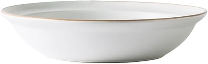 Dinner Plate Simple Ceramic Dinner Plates Creative Grey Nordic Plate Household Dishes and Bowls Porcelain Tableware for Kitchen(8.25 Inch Bowl White)