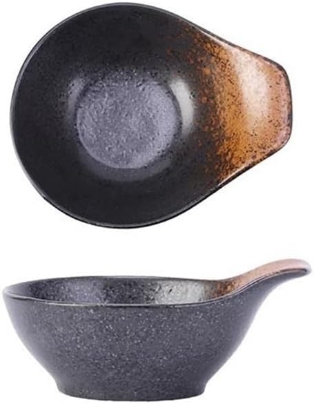 Appetizer Plates Ceramic Dipping Bowls Sauce Dishes with Handle Snack Bowls for Sauce Soy Sushi for Condiment