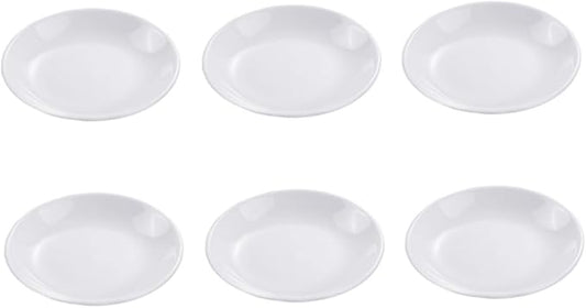 6pcs Ceramic Condiment Plates Dipping Dishes for Sauces Spices and Appetizers Versatile Small Plates for Home Parties and Picnics Stable Design for Everyday Use