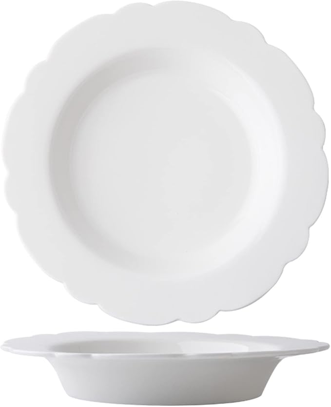 Dinner Plates Set Serving Plate Breakfast Plate Simple Lace Ceramic Plate Home Breakfast Plate Salad Plate Kitchen Salad Bowl