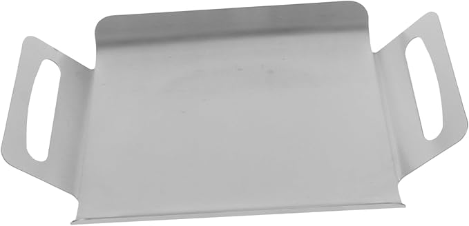 Stainless Steel Buffet Tray Silver Platter for Desserts Snack Serving Trays Handles