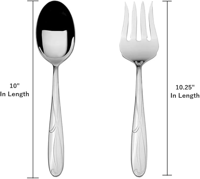 Mikasa Cocoa Blossom Stainless Steel 2pc. Large Serving Set
