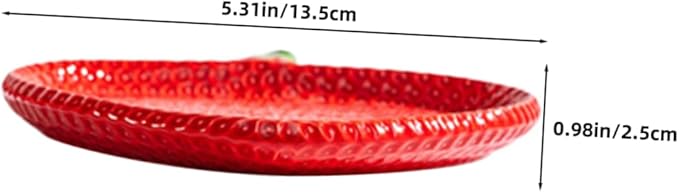 Appetizer Plate: Strawberry Design Ceramic Dessert And Snack Dish - Serving Plate - Strawberry Dish Enhance Dining Experience