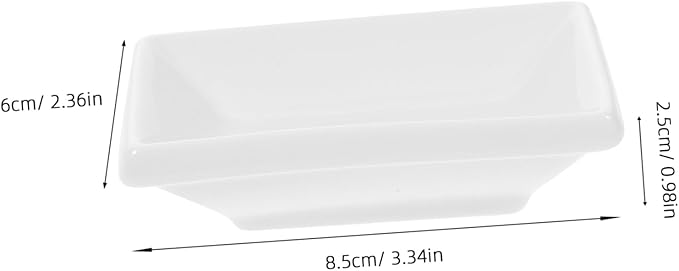 IMIKEYA 6pcs Ceramic Snack Plate Condiment Plate Charcuterie Bowls for Appetizer Serving Relish Tray Division for Sauce Dip