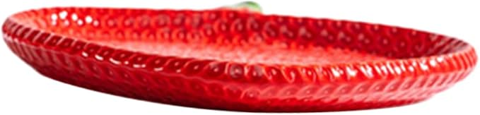 Appetizer Plate: Strawberry Design Ceramic Dessert And Snack Dish - Serving Plate - Strawberry Dish Enhance Dining Experience