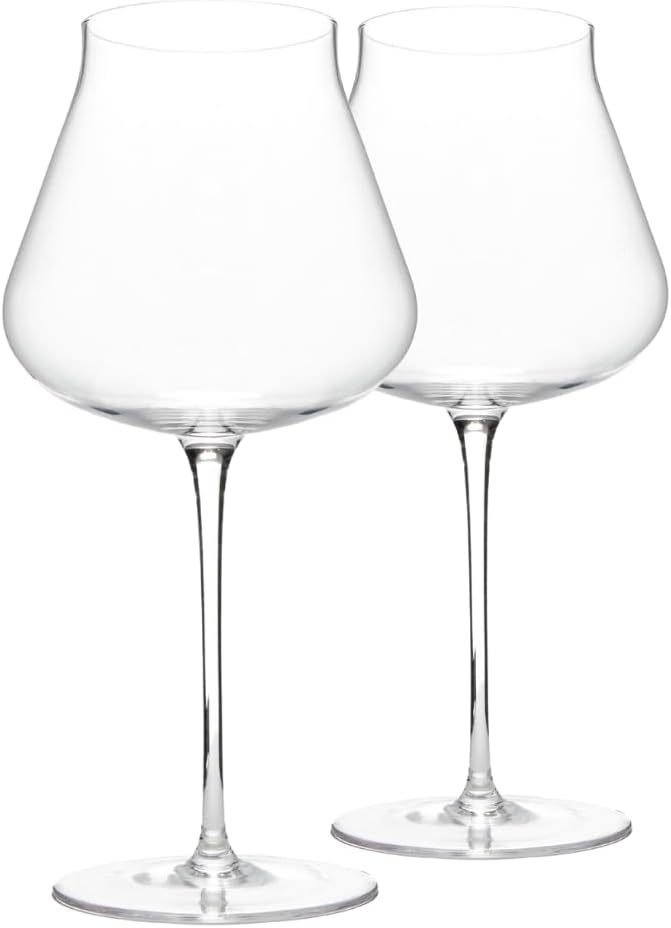 Salmanazar Giant Wine Glass - Premium Crystal Wine Glasses Set of 2 - Fits Entire 750 ml Bottle
