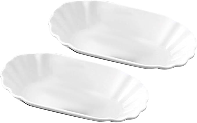 2pcs Ceramic Snack Plates Creative French Fries and Fruit Serving Dishes for Parties and Gatherings Safe for Family Use for Appetizers and Dips