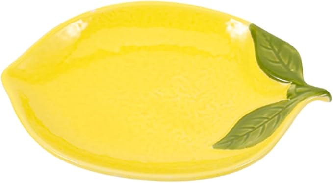 Lemon Themed Ceramic Plates Set 5.9 Inch Cute Lemon Salad Plates Appetizer Bowls Fruit Snack Serving Dish for Kitchen Dining