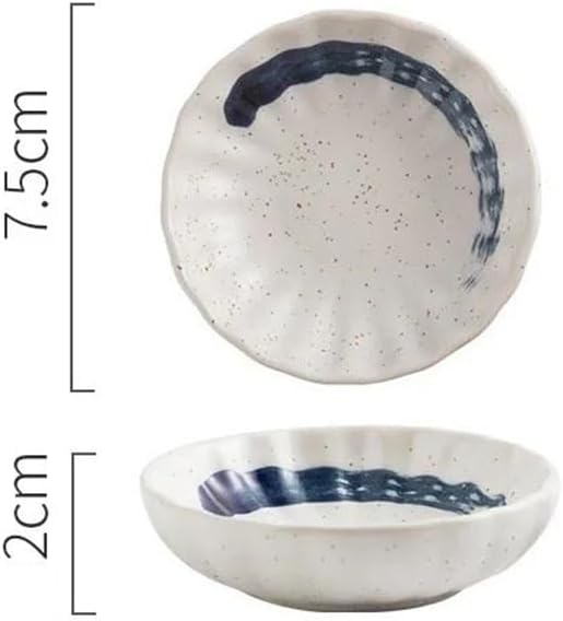 Appetizer Plates Retro Ceramic Seasoning Plate Hotel Restaurant Sauce Dish Flavor Dish Kitchen Supplies for Condiment