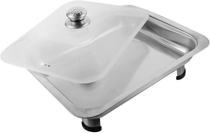 Alipis 430g Versatile Stainless Steel Serving Tray Legs Lunch Tray for Buffet Foods Holder