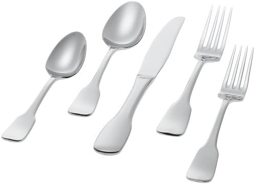 Ginkgo International Alsace 5-Piece Stainless Steel Flatware Place Setting, Service for 1