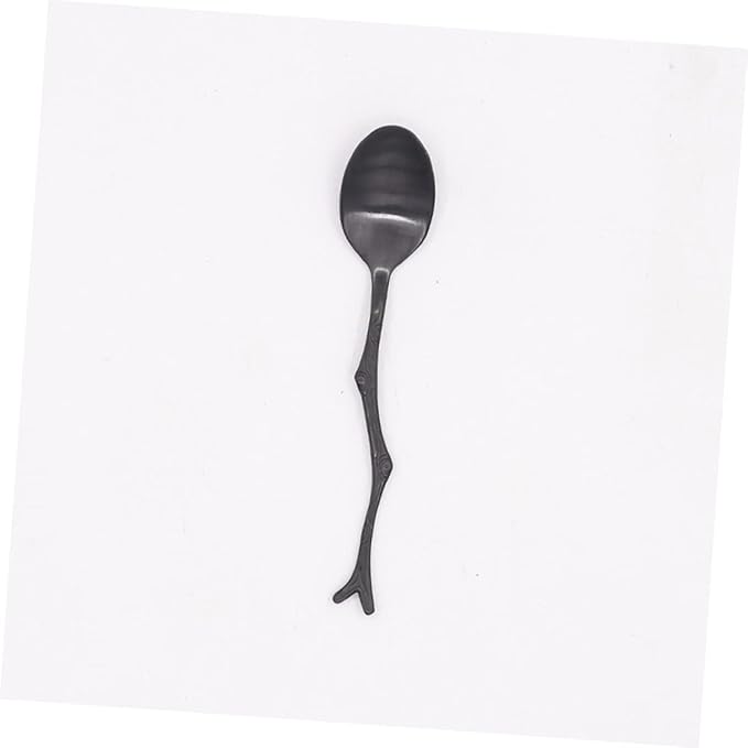 3-Piece Vintage Tree Branch Design Stainless Steel Cutlery Set Fork and Spoon Kit for Home and Restaurant Use for Serving Fruit Elegant Tableware