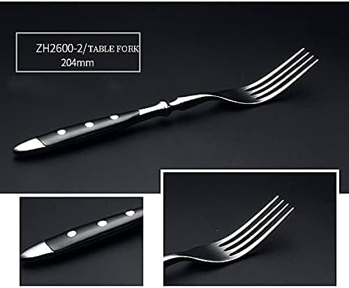 20-Piece Vintage Silverware Set with Black Bakelite Handles - Elegant Flatware for Home Kitchen & Special Occasions, Dishwasher Safe (Includes Forks, Spoons & Knives)