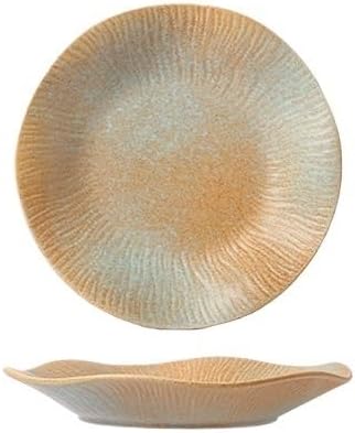 Round Ceramic Plate For Steak And Western Food Tableware For Home And Hotel(9inchdisc)