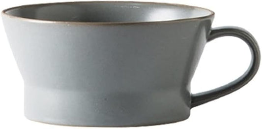 Dinner Plate Simple Ceramic Dinner Plates Creative Grey Nordic Plate Household Dishes and Bowls Porcelain Tableware for Kitchen(Grey Cup)