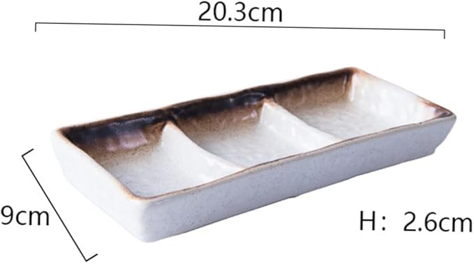 Luxshiny Mocha Ceramic Seasoning Dish for Home Use Practical Appetizer Plates for Dipping Sauces Condiments and Dishes Suitable for Restaurants and Catering