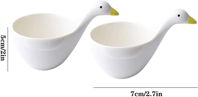 Beautiful Funny Duck Ssauce Dish- Kitchen Home Sushi Soy Dipping Bowl Appetizer Plates Ceramic Serving Dish Sauce Plates/4Pack