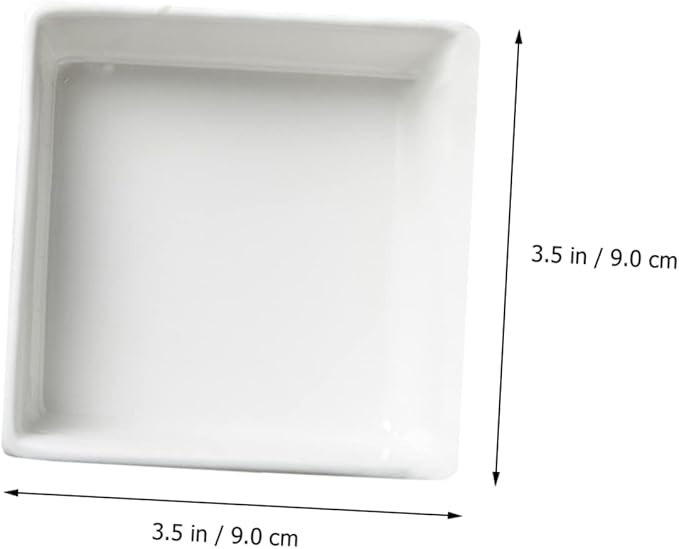 2pcs Ceramic Bowl Mini Square Dishes for Serving Banchan Seasoning Sauce Appetizer Dipping