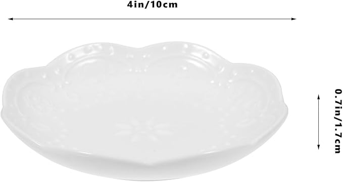 2pcs Ceramic Appetizer Plates Small Multipurpose Sauce Dishes for Soy Sauce Oil Seasonings Compact Porcelain Side Serving Bowls for Snacks Cheese Fruit Bread