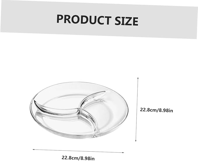 NOLITOY Plates Lunchable Container Fruit Salad Plate Serving Tray Modern Kitchen Glass Tableware