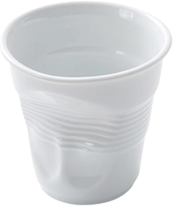 Vitbunana Hand-kneaded Ceramic Coffee Mug, Creative Irregular Coffee Cup, Italian Pleated Ceramic cups, Can be Used for Tea, Latte, Milk, Juice and Other Drinks (White)