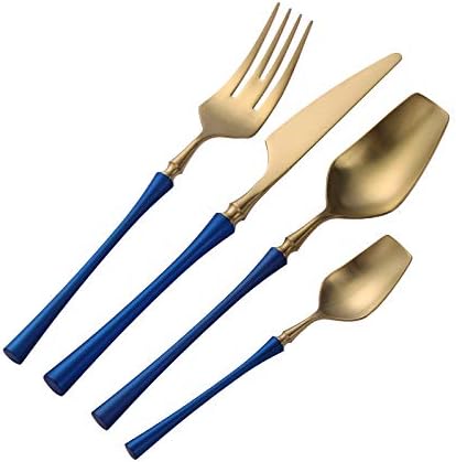 Stainless Steel Flatware serving set,Home Kitchen Eating Tableware Set,Dishwasher Safe,For Home Kitchen Restaurant Hote 4/16/24 Piece 304 Stainless Steel Creative Knife, Fork And Spoon, Western Tablew