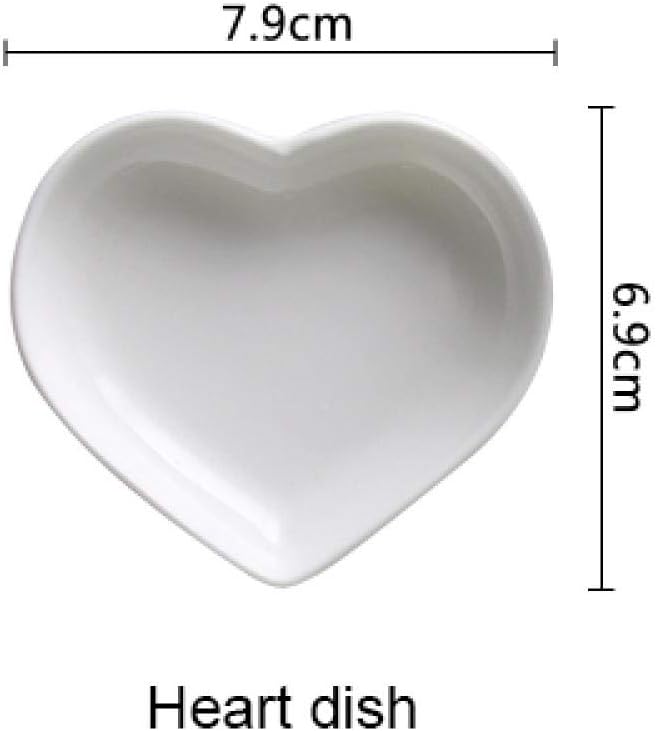 fruit dishCreative Japanese Dishes Ceramic Plate Household Dip Dish Cute-heart dish