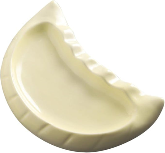 Luxshiny Ceramic Dumpling Shaped Plate Cute Japanese Sushi Platter for Appetizers Snacks and Desserts Versatile Ceramic Dish for Family Gatherings and Restaurant Tableware
